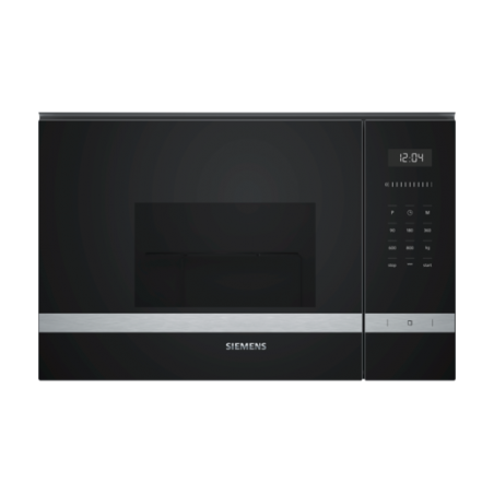 Microondas Bosch Bfl520ms0 Integral Sin Marco Alto 38 Cm 20 Litros Cristal  Negro / Acero Inoxidable Apertura Izquierda Plato De