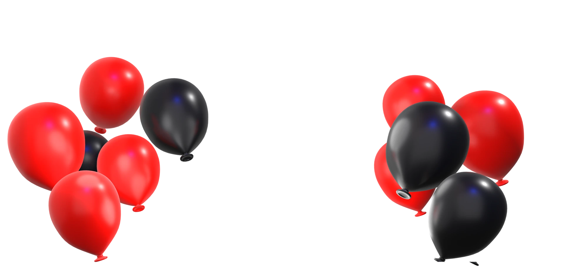 Globos rojos y negros